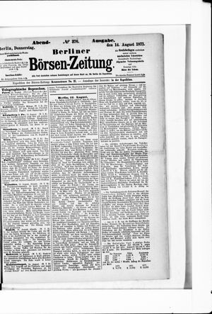 Berliner Börsen-Zeitung vom 14.08.1873