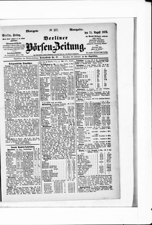 Berliner Börsen-Zeitung vom 15.08.1873