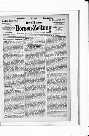Berliner Börsen-Zeitung on Aug 28, 1873