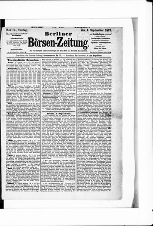 Berliner Börsen-Zeitung vom 01.09.1873