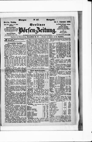 Berliner Börsen-Zeitung vom 02.09.1873