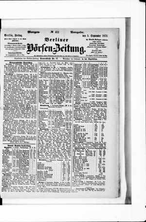 Berliner Börsen-Zeitung on Sep 5, 1873