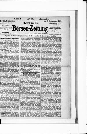 Berliner Börsen-Zeitung vom 06.09.1873