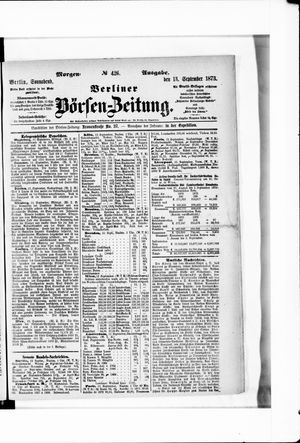 Berliner Börsen-Zeitung on Sep 13, 1873