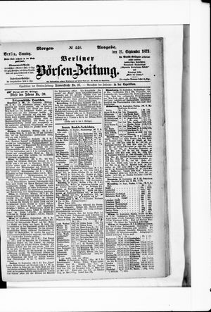 Berliner Börsen-Zeitung on Sep 21, 1873
