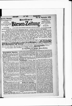 Berliner Börsen-Zeitung vom 23.09.1873
