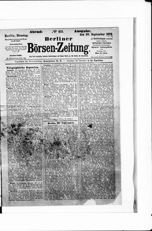 Berliner Börsen-Zeitung vom 30.09.1873