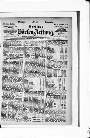 Berliner Börsen-Zeitung on Oct 3, 1873