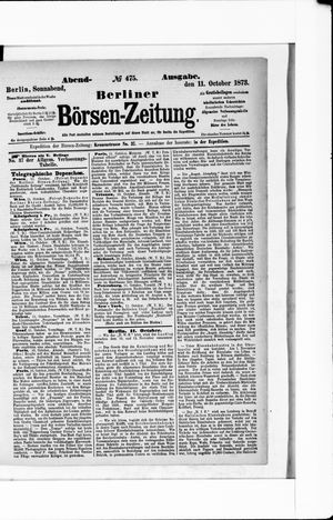 Berliner Börsen-Zeitung vom 11.10.1873