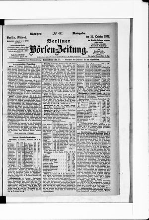 Berliner Börsen-Zeitung vom 22.10.1873