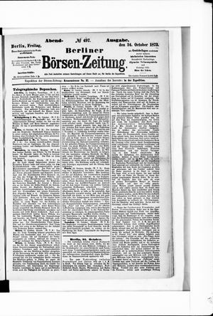 Berliner Börsen-Zeitung on Oct 24, 1873