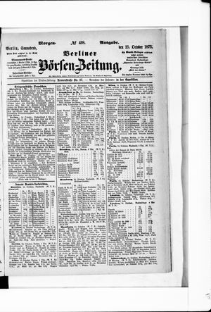 Berliner Börsen-Zeitung vom 25.10.1873