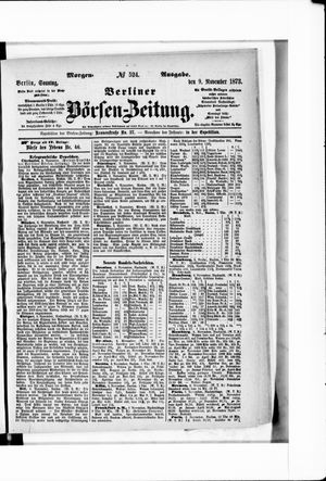 Berliner Börsen-Zeitung vom 09.11.1873