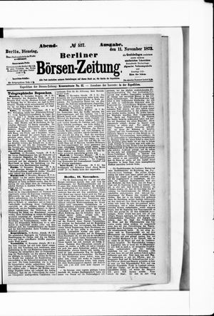 Berliner Börsen-Zeitung vom 11.11.1873