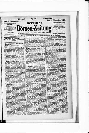 Berliner Börsen-Zeitung vom 15.11.1873