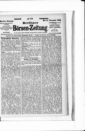 Berliner Börsen-Zeitung vom 18.11.1873