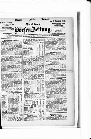 Berliner Börsen-Zeitung vom 09.12.1873