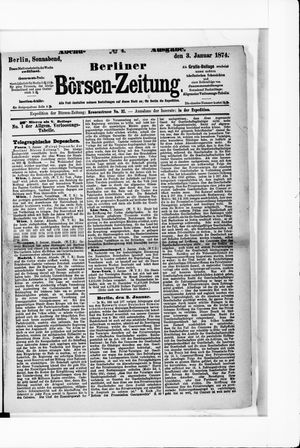 Berliner Börsen-Zeitung vom 03.01.1874