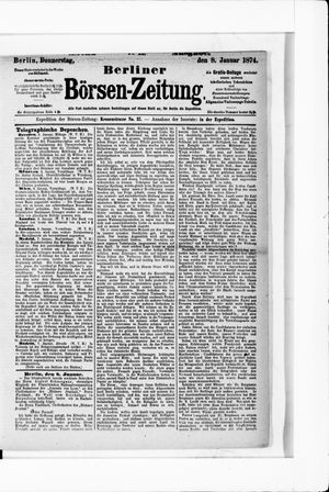 Berliner Börsen-Zeitung vom 08.01.1874