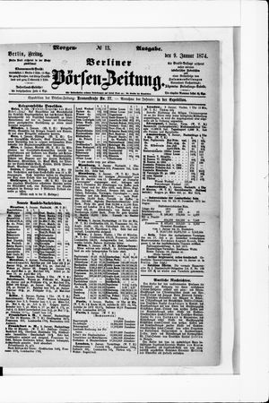 Berliner Börsen-Zeitung vom 09.01.1874