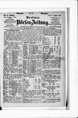 Berliner Börsen-Zeitung vom 11.01.1874