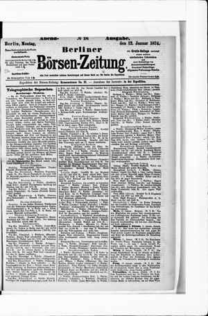Berliner Börsen-Zeitung vom 12.01.1874