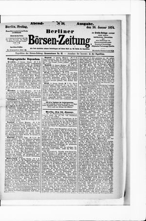 Berliner Börsen-Zeitung vom 16.01.1874