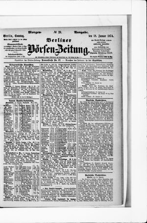 Berliner Börsen-Zeitung on Jan 18, 1874