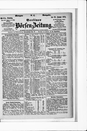 Berliner Börsen-Zeitung vom 25.01.1874