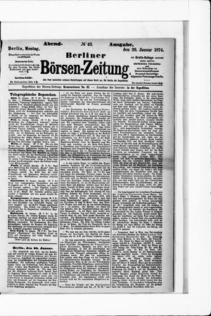 Berliner Börsen-Zeitung on Jan 26, 1874