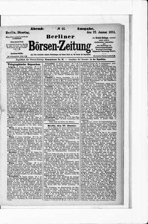 Berliner Börsen-Zeitung vom 27.01.1874