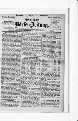 Berliner Börsen-Zeitung vom 29.01.1874