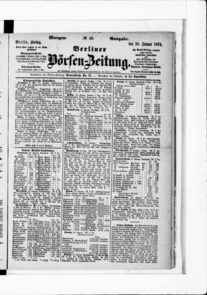 Berliner Börsen-Zeitung vom 30.01.1874