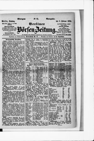 Berliner Börsen-Zeitung vom 08.02.1874
