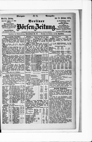 Berliner Börsen-Zeitung vom 13.02.1874
