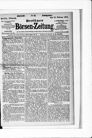 Berliner Börsen-Zeitung vom 18.02.1874
