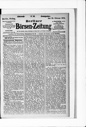 Berliner Börsen-Zeitung vom 20.02.1874