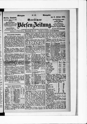 Berliner Börsen-Zeitung vom 21.02.1874