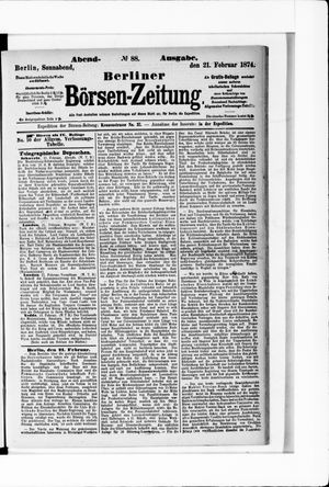 Berliner Börsen-Zeitung vom 21.02.1874