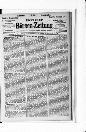 Berliner Börsen-Zeitung on Feb 26, 1874