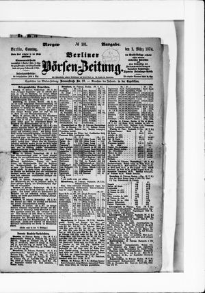 Berliner Börsen-Zeitung vom 01.03.1874