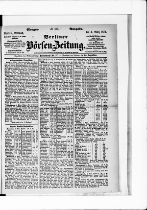 Berliner Börsen-Zeitung on Mar 4, 1874