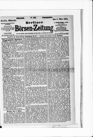 Berliner Börsen-Zeitung vom 04.03.1874