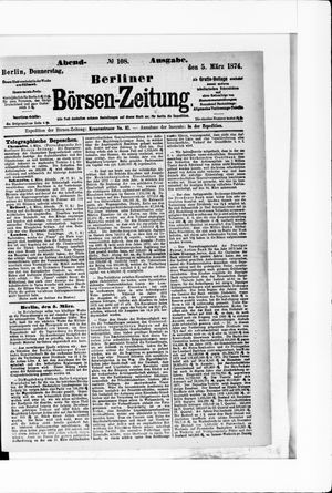 Berliner Börsen-Zeitung vom 05.03.1874