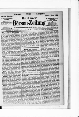 Berliner Börsen-Zeitung vom 06.03.1874