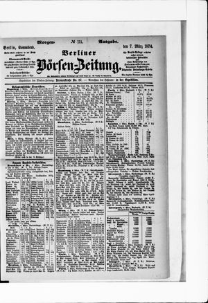 Berliner Börsen-Zeitung vom 07.03.1874