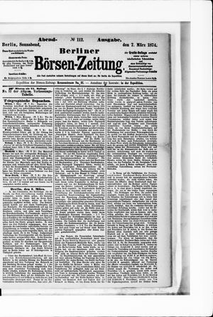 Berliner Börsen-Zeitung vom 07.03.1874