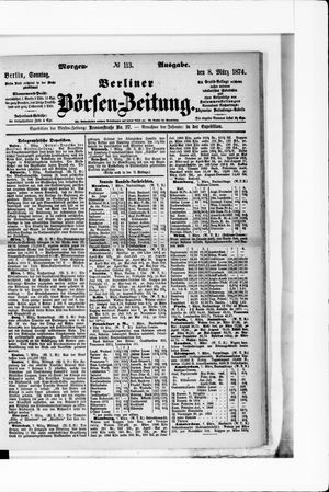 Berliner Börsen-Zeitung vom 08.03.1874