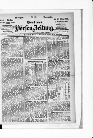 Berliner Börsen-Zeitung vom 10.03.1874