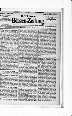 Berliner Börsen-Zeitung vom 11.03.1874